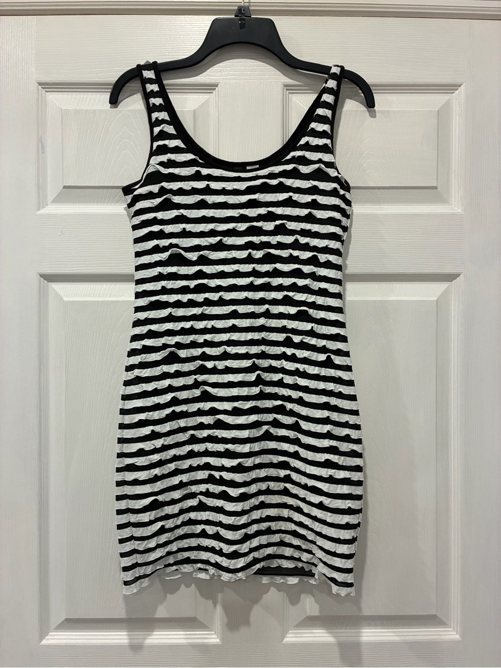 H&M Black and White Striped Mini Dress